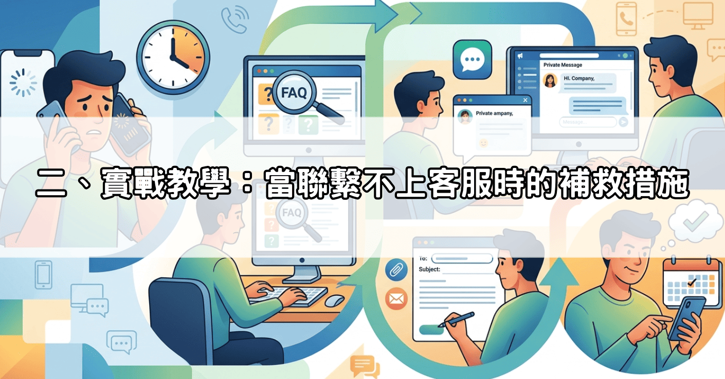 二、實戰教學:當聯繫不上客服時的補救措施